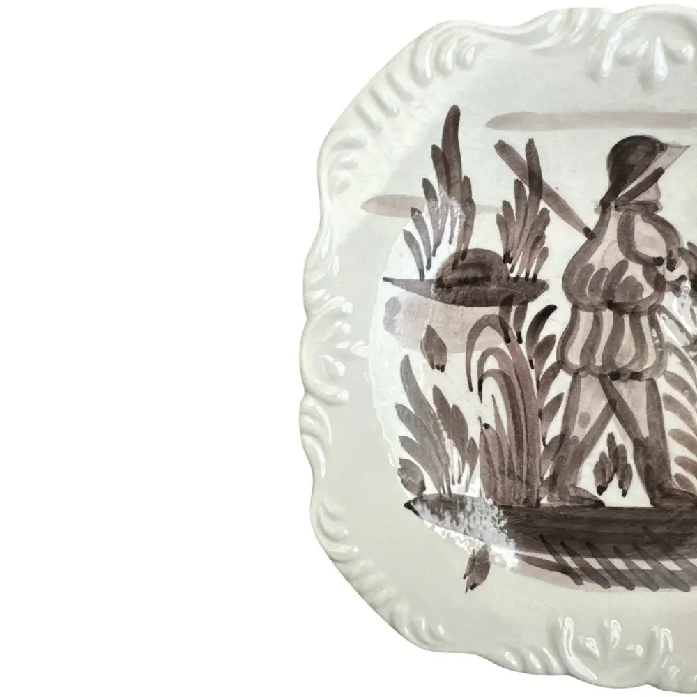 Vintage Handpainted Mia The Cooley Collection set of 3 Bread Plates